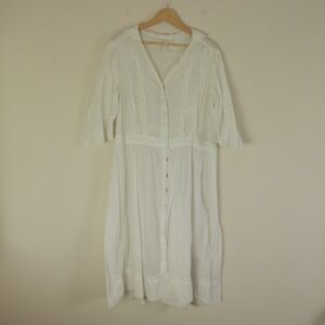 Magnolia Pearl Dress Womens Eyelet Lace Trim Cotton